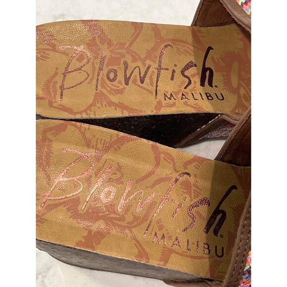 Blowfish Malibu Women’s Hula Platform Wedge Slip On Sandals Size 9 Beige Comfort - Picture 5 of 7